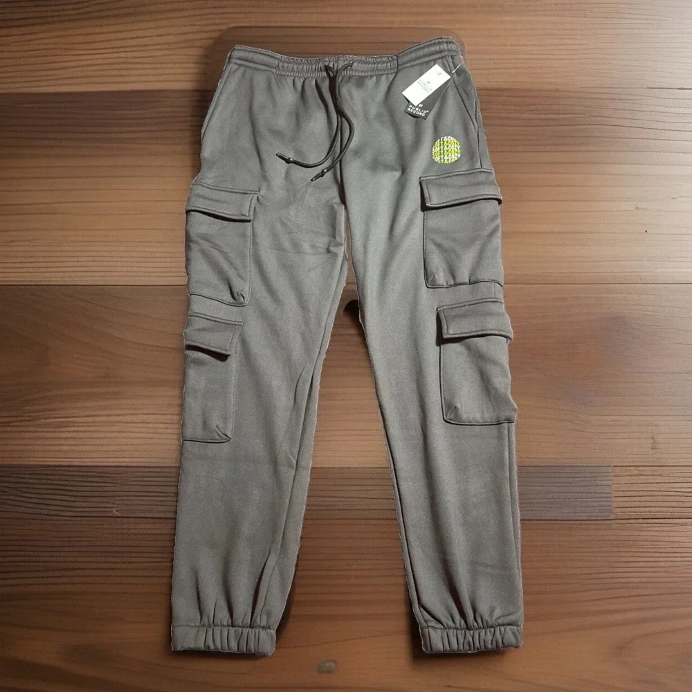 NWT Public Record Men's Char Double Cargo Fleece Lined Joggers Alexander Medium